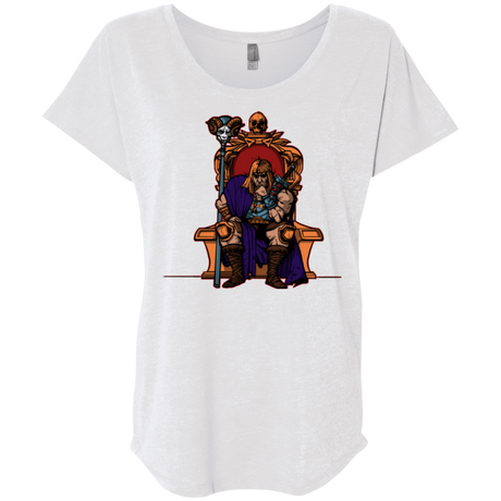 T-Shirts Heather White / X-Small King Of Eternia Triblend Dolman Sleeve