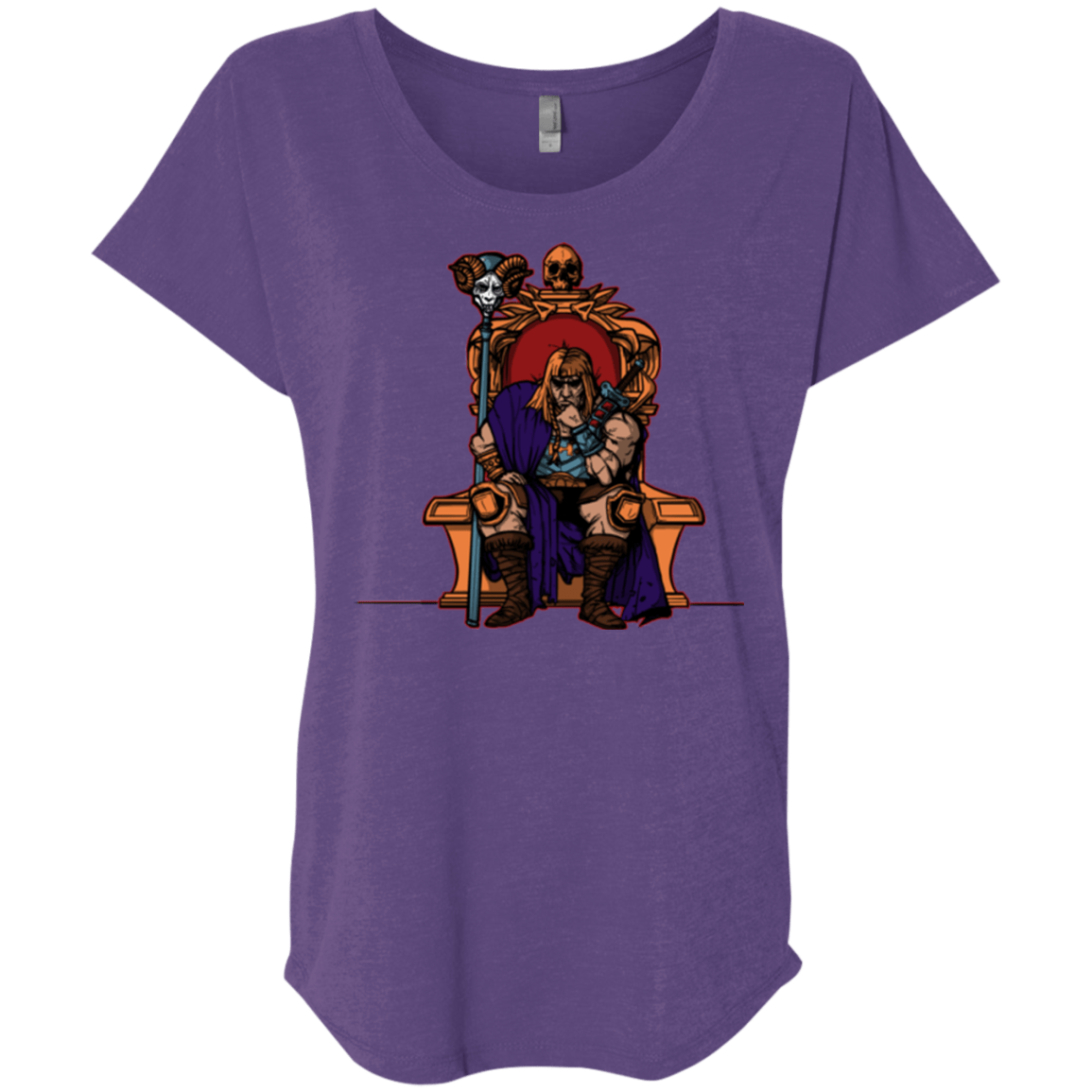 T-Shirts Purple Rush / X-Small King Of Eternia Triblend Dolman Sleeve