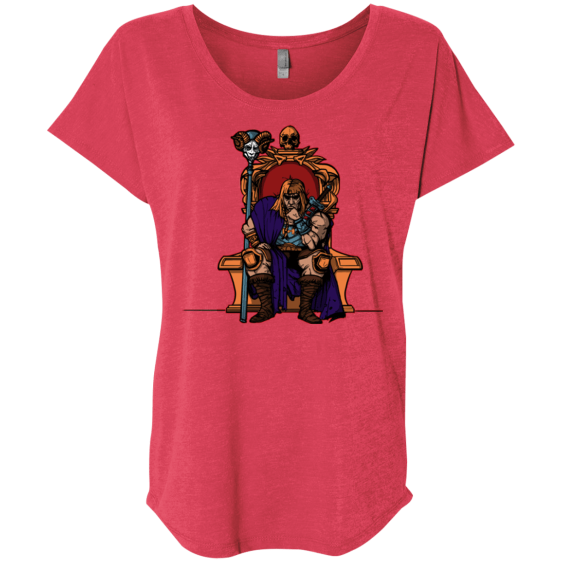 T-Shirts Vintage Red / X-Small King Of Eternia Triblend Dolman Sleeve