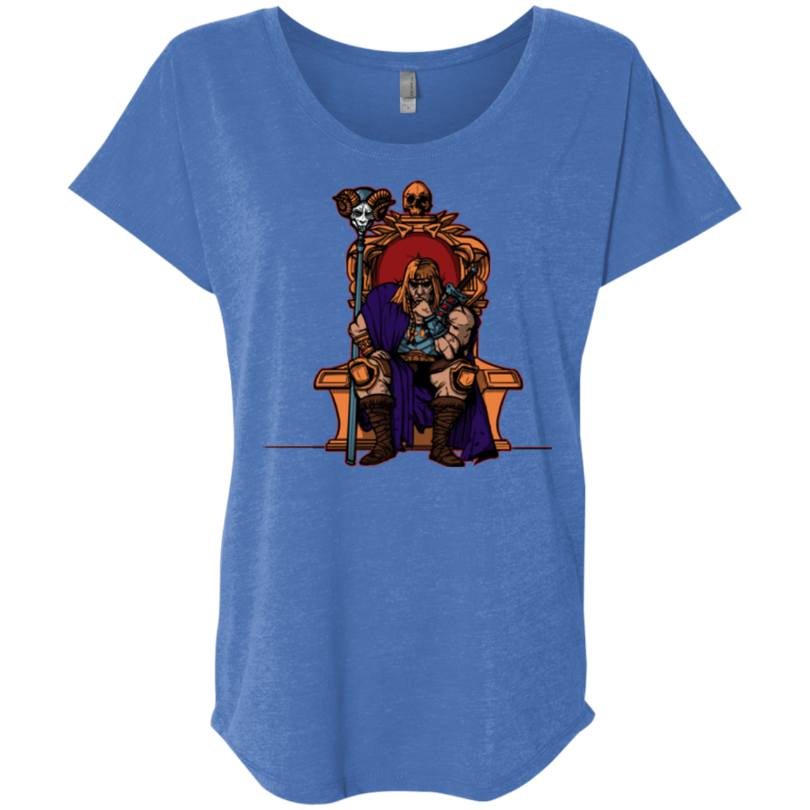 T-Shirts Vintage Royal / X-Small King Of Eternia Triblend Dolman Sleeve