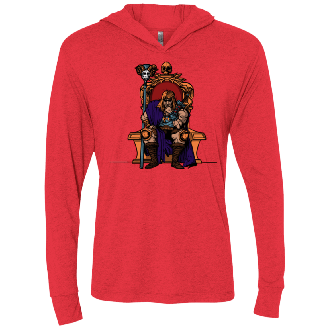 T-Shirts Vintage Red / X-Small King Of Eternia Triblend Long Sleeve Hoodie Tee
