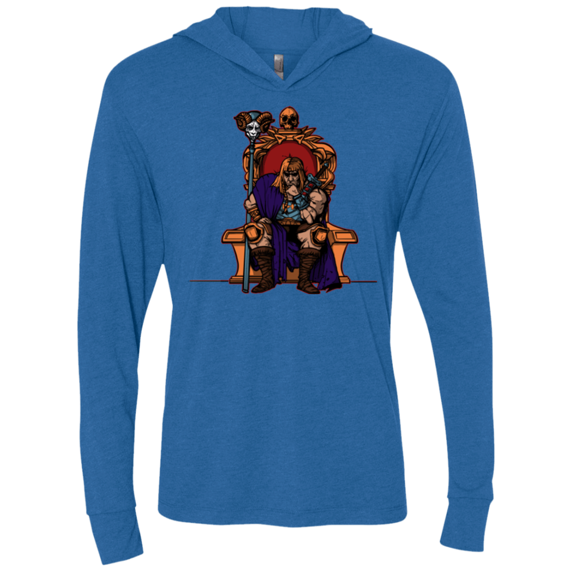 T-Shirts Vintage Royal / X-Small King Of Eternia Triblend Long Sleeve Hoodie Tee