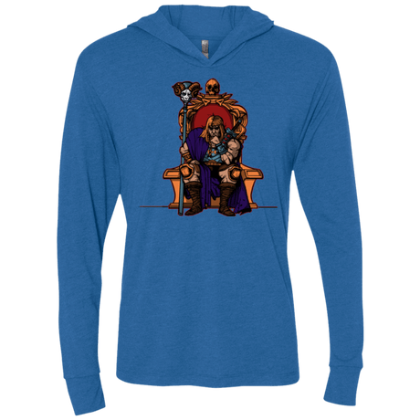 T-Shirts Vintage Royal / X-Small King Of Eternia Triblend Long Sleeve Hoodie Tee