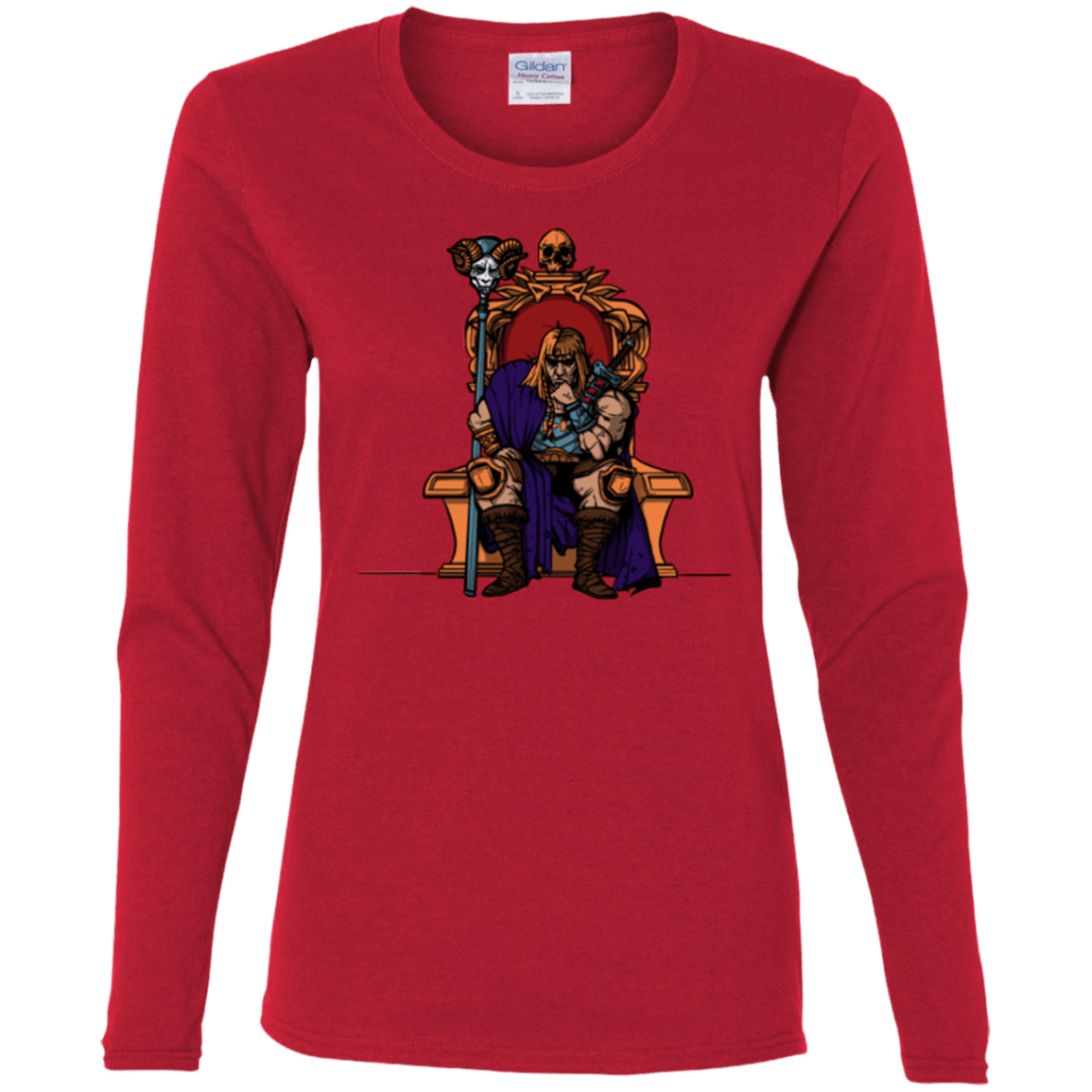 T-Shirts Red / S King Of Eternia Women's Long Sleeve T-Shirt