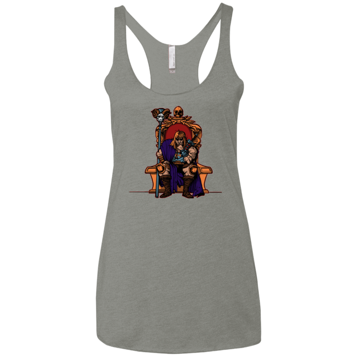 T-Shirts Venetian Grey / X-Small King Of Eternia Women's Triblend Racerback Tank