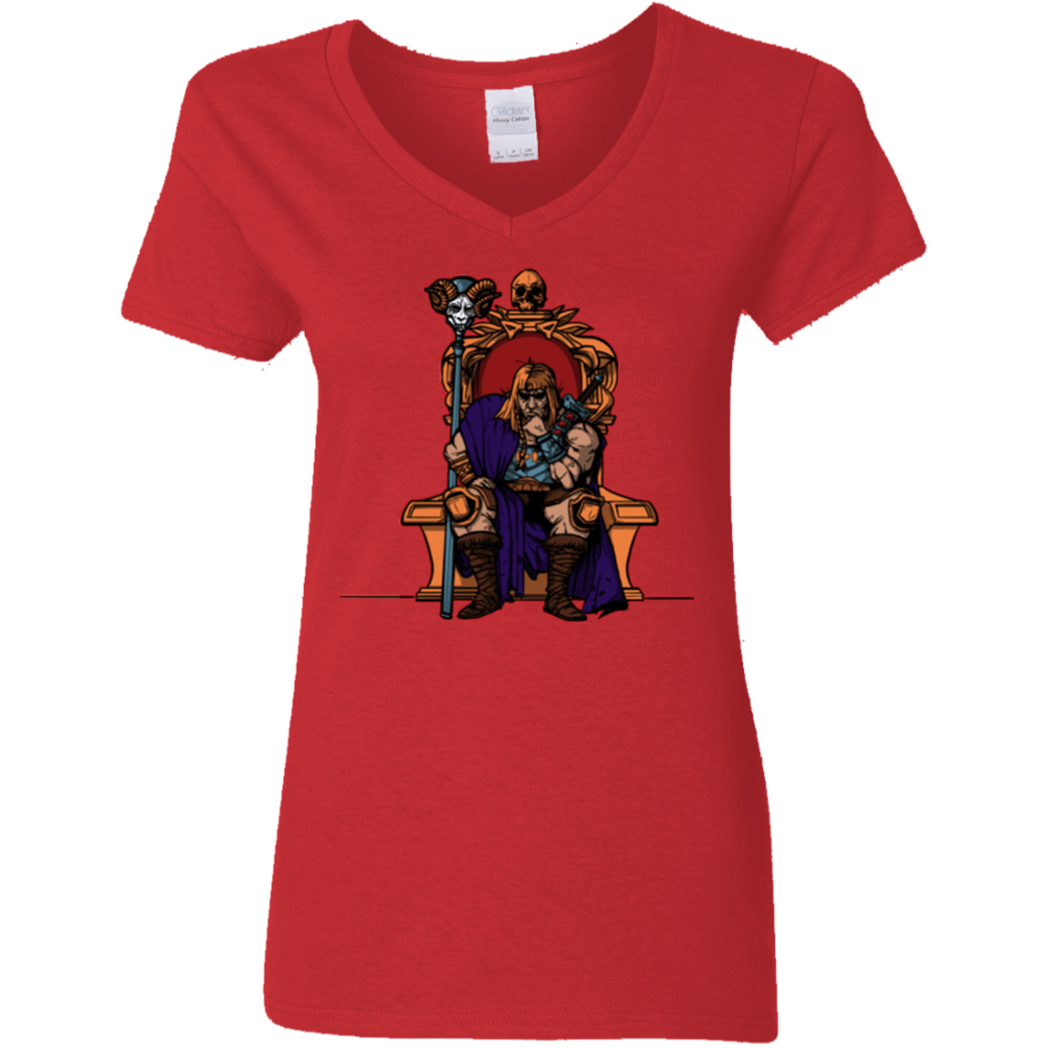 T-Shirts Red / S King Of Eternia Women's V-Neck T-Shirt