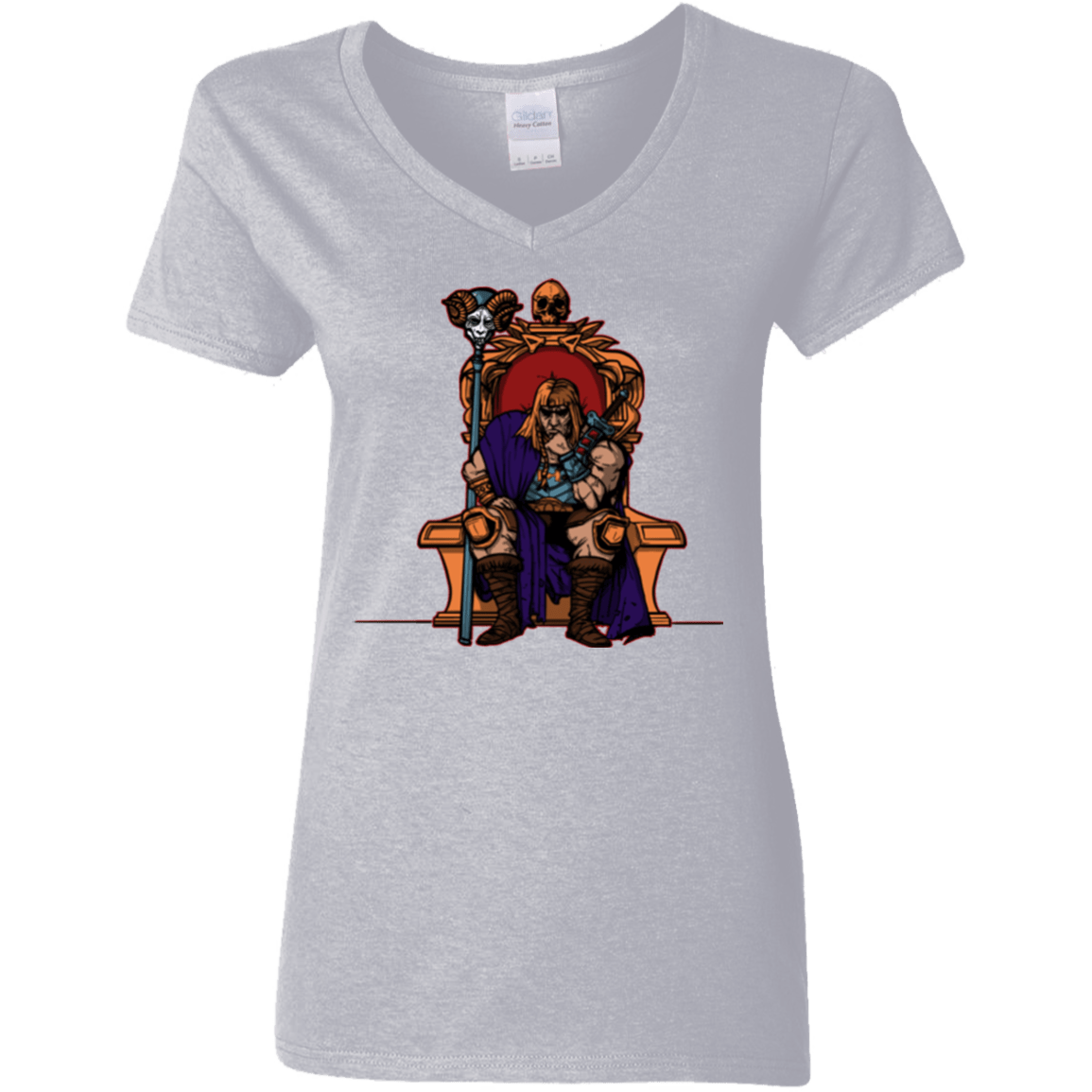 T-Shirts Sport Grey / S King Of Eternia Women's V-Neck T-Shirt