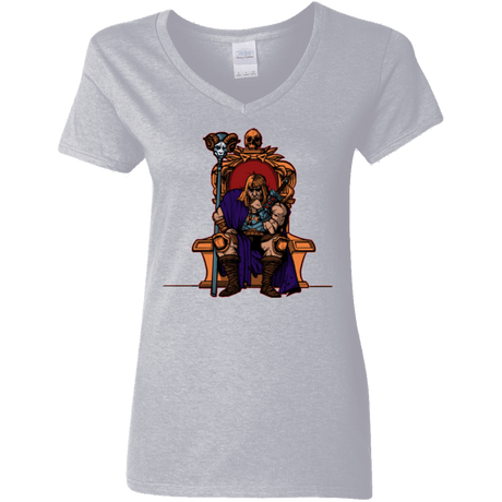 T-Shirts Sport Grey / S King Of Eternia Women's V-Neck T-Shirt