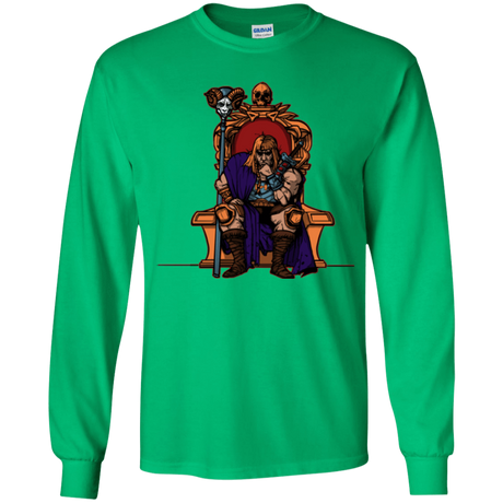 T-Shirts Irish Green / YS King Of Eternia Youth Long Sleeve T-Shirt