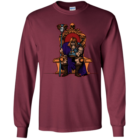 T-Shirts Maroon / YS King Of Eternia Youth Long Sleeve T-Shirt