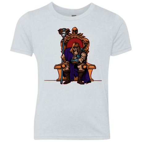T-Shirts Heather White / YXS King Of Eternia Youth Triblend T-Shirt