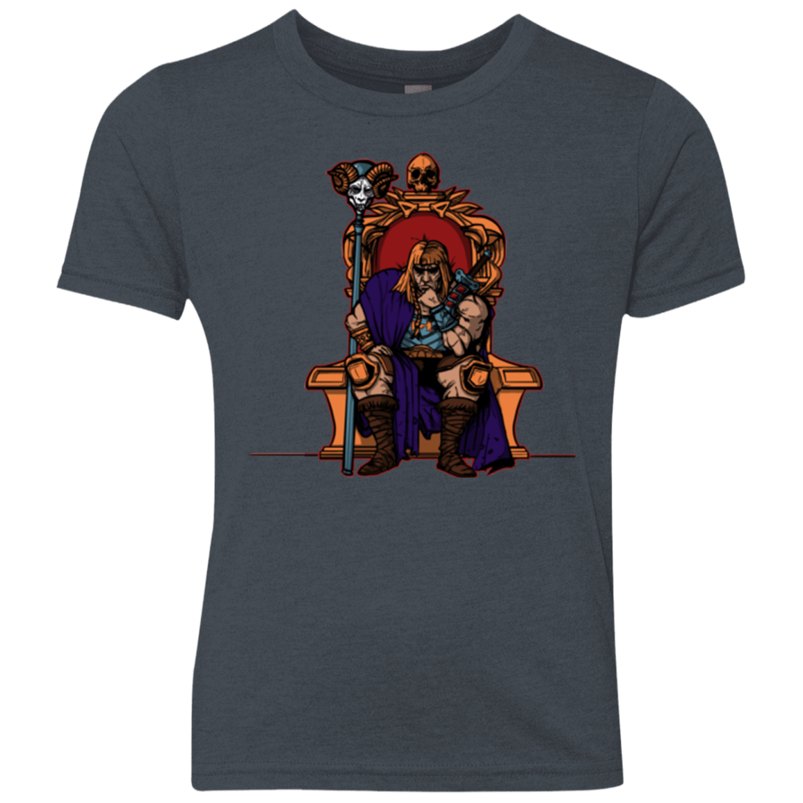 T-Shirts Vintage Navy / YXS King Of Eternia Youth Triblend T-Shirt