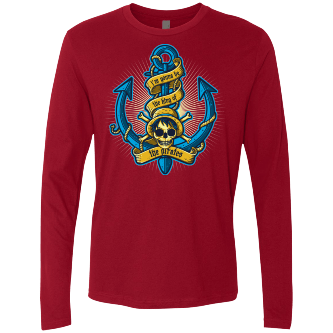 T-Shirts Cardinal / Small KING OF PIRATES Men's Premium Long Sleeve