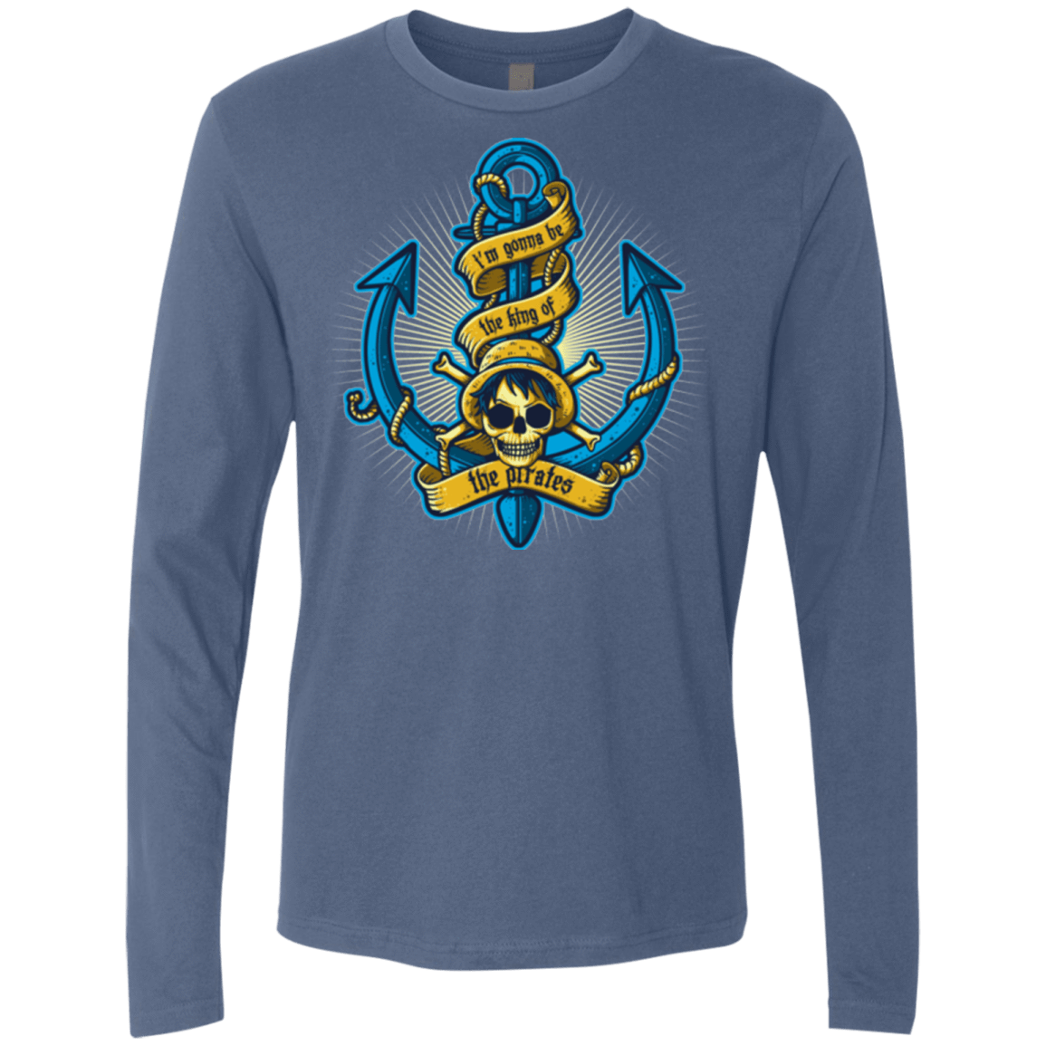 T-Shirts Indigo / Small KING OF PIRATES Men's Premium Long Sleeve