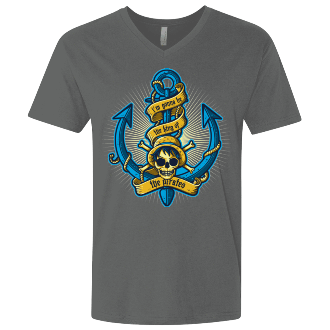 T-Shirts Heavy Metal / X-Small KING OF PIRATES Men's Premium V-Neck