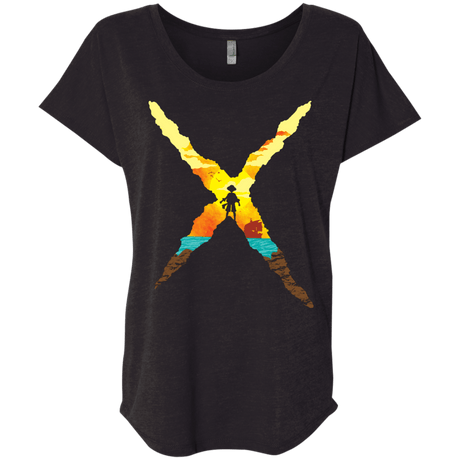 T-Shirts Vintage Black / X-Small King Of Pirates Triblend Dolman Sleeve