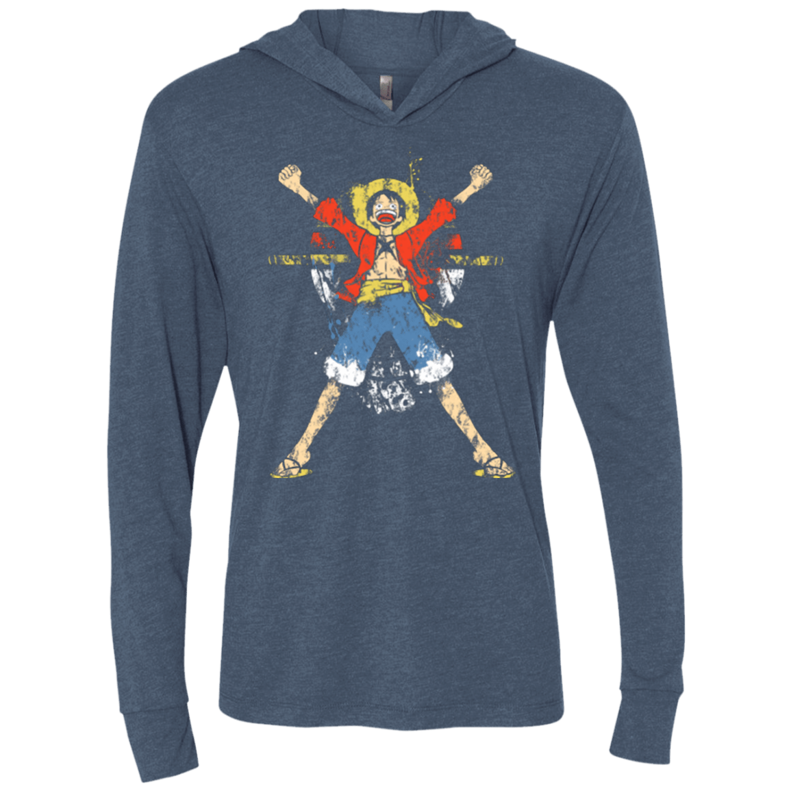 T-Shirts Indigo / X-Small King of Pirates Triblend Long Sleeve Hoodie Tee