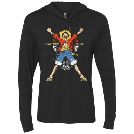 T-Shirts Vintage Black / X-Small King of Pirates Triblend Long Sleeve Hoodie Tee