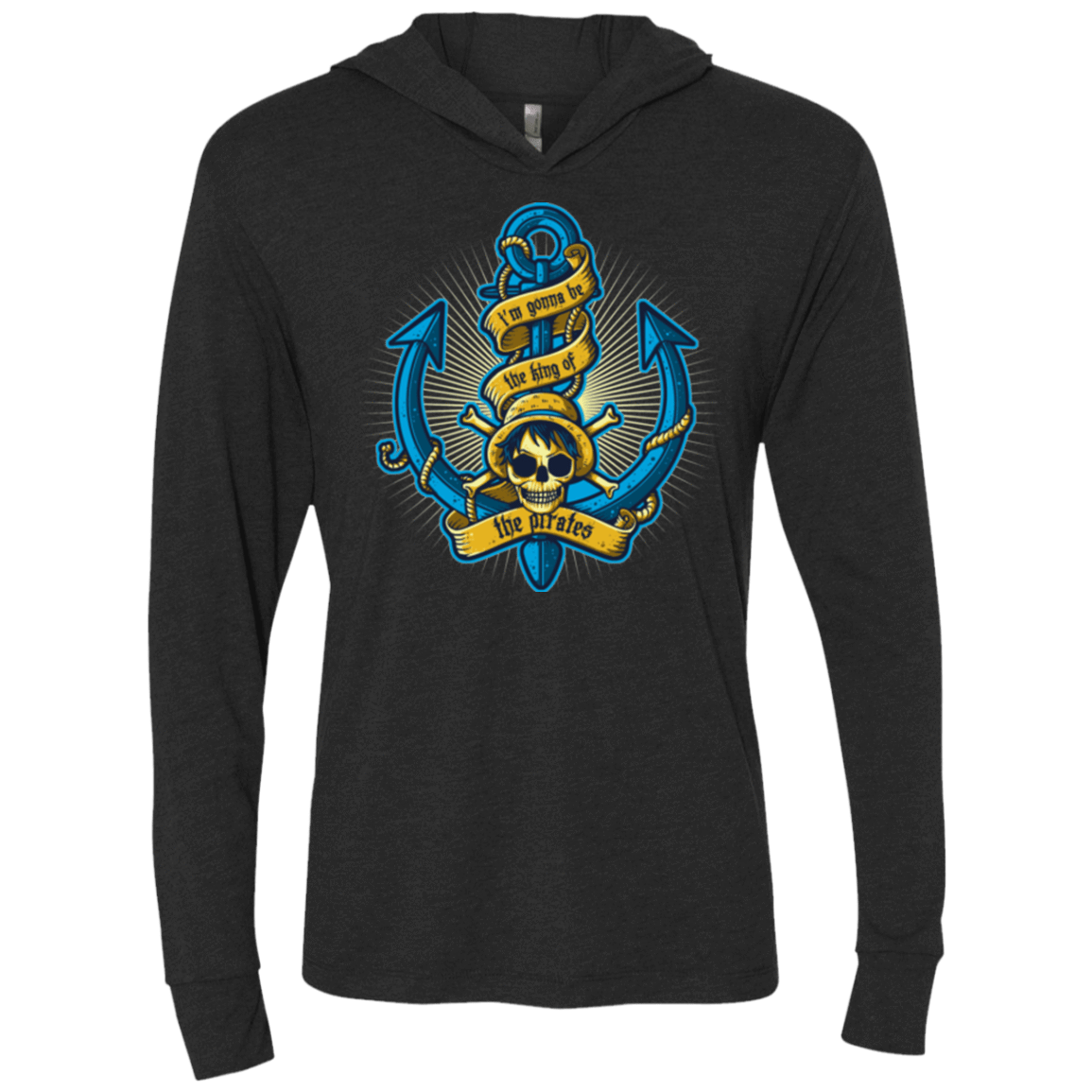 T-Shirts Vintage Black / X-Small KING OF PIRATES Triblend Long Sleeve Hoodie Tee