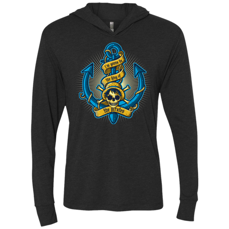 T-Shirts Vintage Black / X-Small KING OF PIRATES Triblend Long Sleeve Hoodie Tee