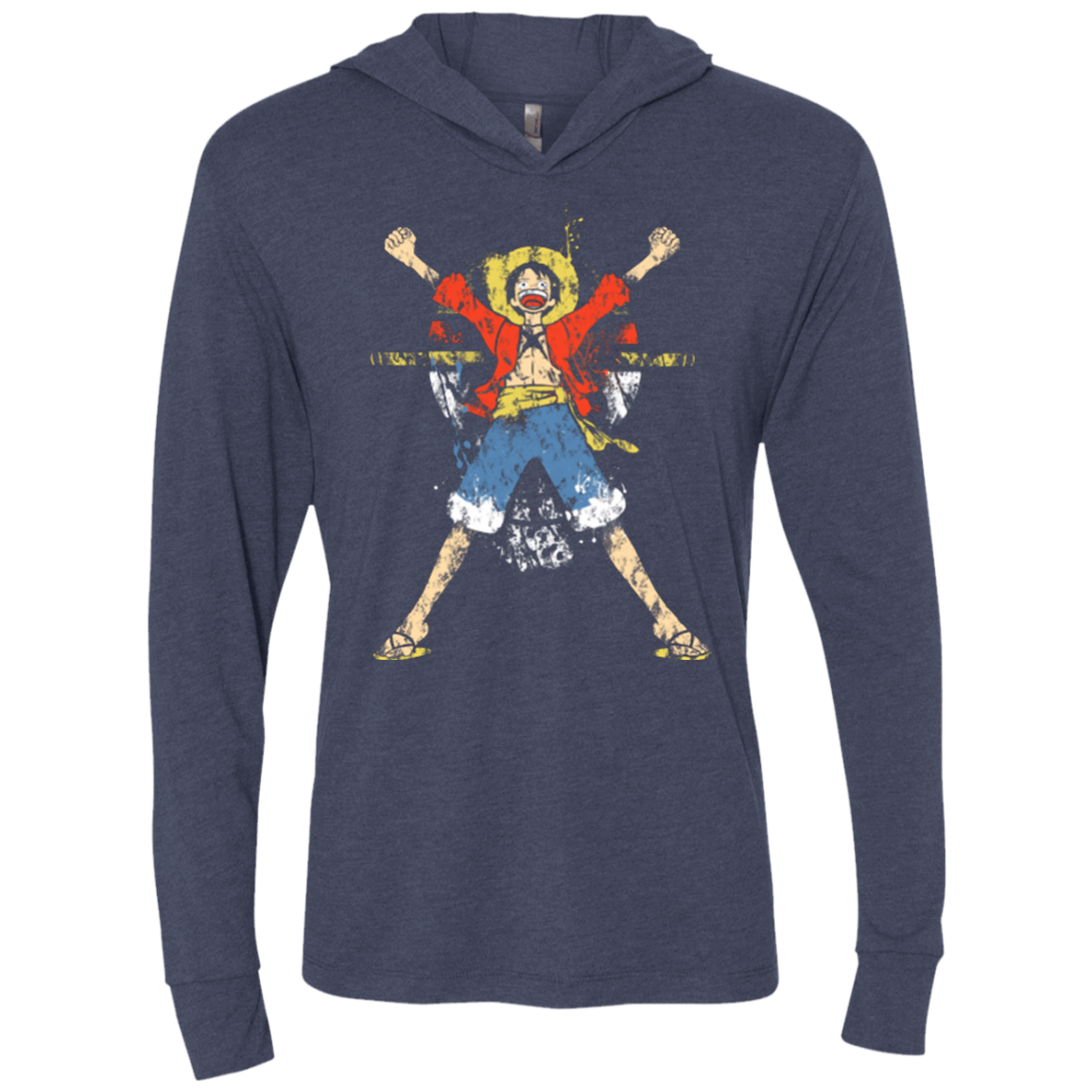 T-Shirts Vintage Navy / X-Small King of Pirates Triblend Long Sleeve Hoodie Tee