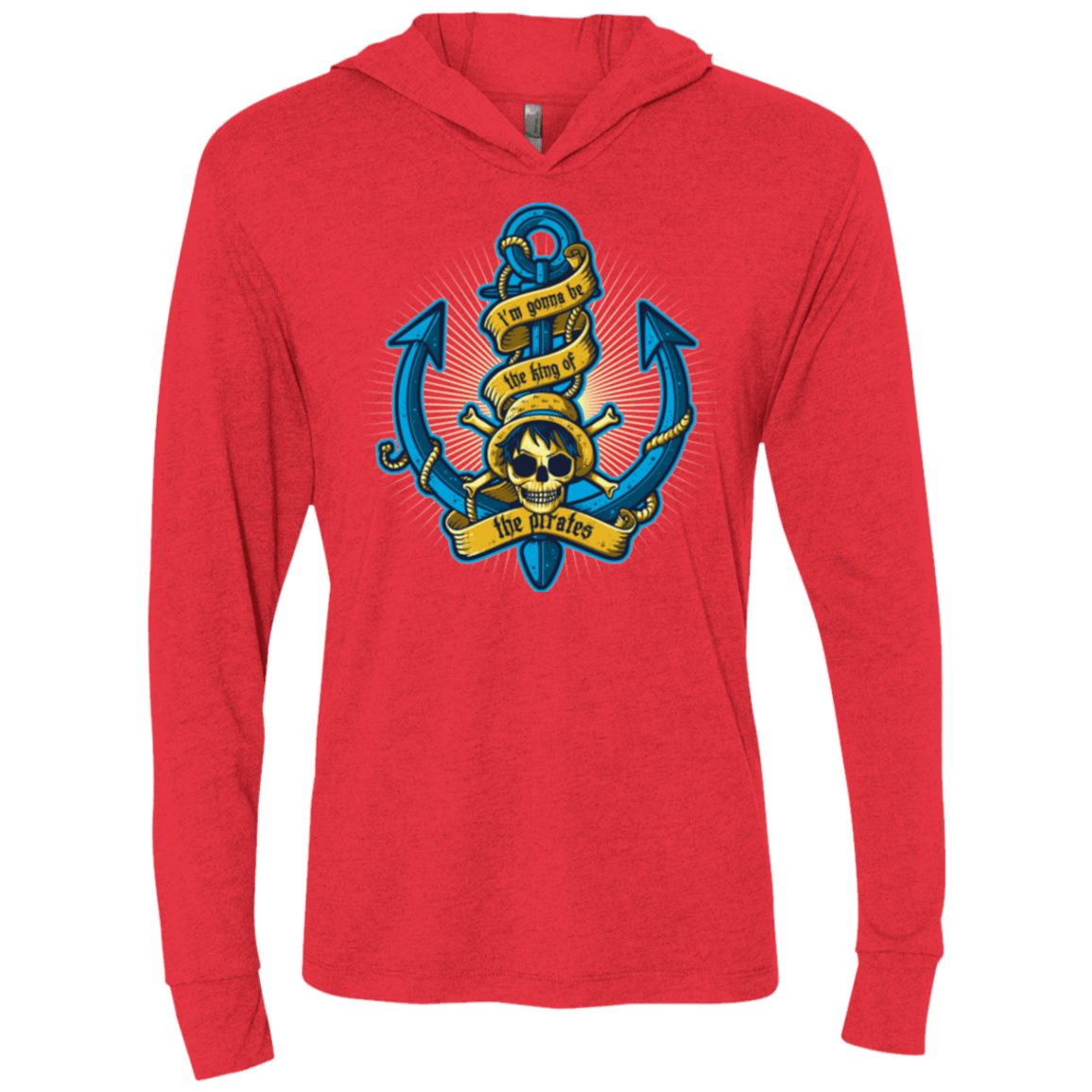 T-Shirts Vintage Red / X-Small KING OF PIRATES Triblend Long Sleeve Hoodie Tee