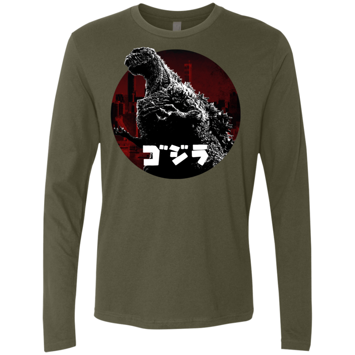 T-Shirts Military Green / S King Of The City Men's Premium Long Sleeve