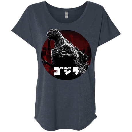 T-Shirts Vintage Navy / X-Small King Of The City Triblend Dolman Sleeve