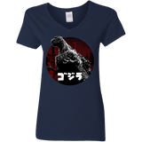 T-Shirts Navy / S King Of The City Women's V-Neck T-Shirt