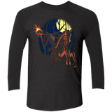 T-Shirts Vintage Black/Vintage Black / X-Small King of the Hollow_designs by mephias Men's Triblend 3/4 Sleeve