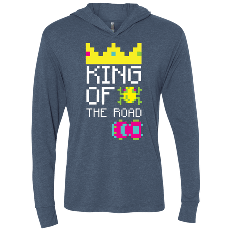 T-Shirts Indigo / X-Small King Of The Road Triblend Long Sleeve Hoodie Tee
