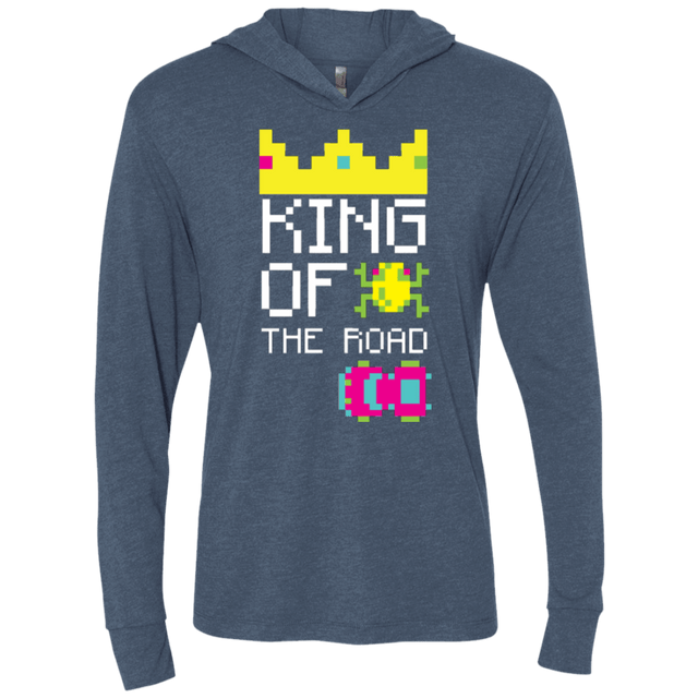 T-Shirts Indigo / X-Small King Of The Road Triblend Long Sleeve Hoodie Tee