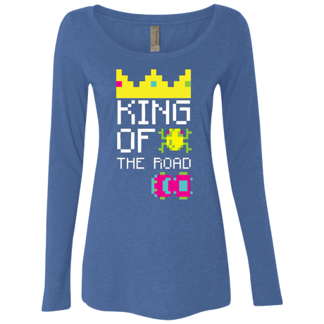 T-Shirts Vintage Royal / Small King Of The Road Women's Triblend Long Sleeve Shirt