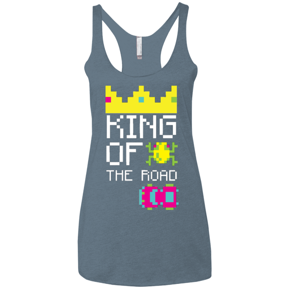 T-Shirts Indigo / X-Small King Of The Road Women's Triblend Racerback Tank