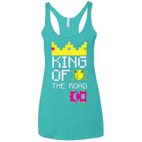 T-Shirts Tahiti Blue / X-Small King Of The Road Women's Triblend Racerback Tank