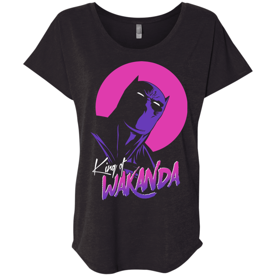 T-Shirts Vintage Black / X-Small King of Wakanda Triblend Dolman Sleeve