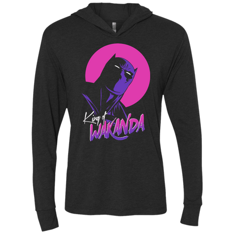 T-Shirts Vintage Black / X-Small King of Wakanda Triblend Long Sleeve Hoodie Tee