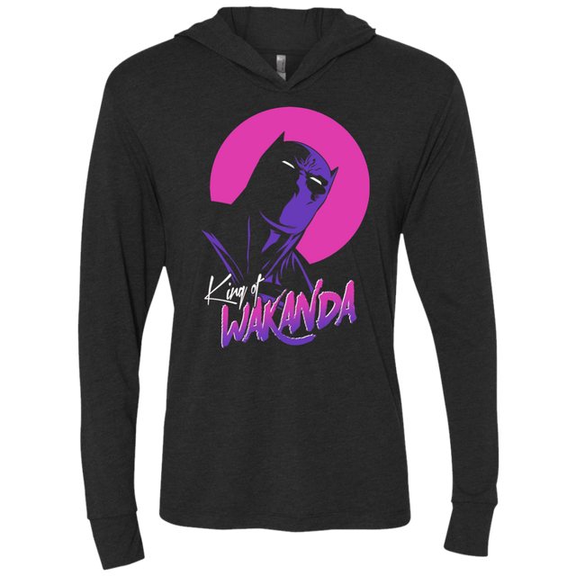 T-Shirts Vintage Black / X-Small King of Wakanda Triblend Long Sleeve Hoodie Tee