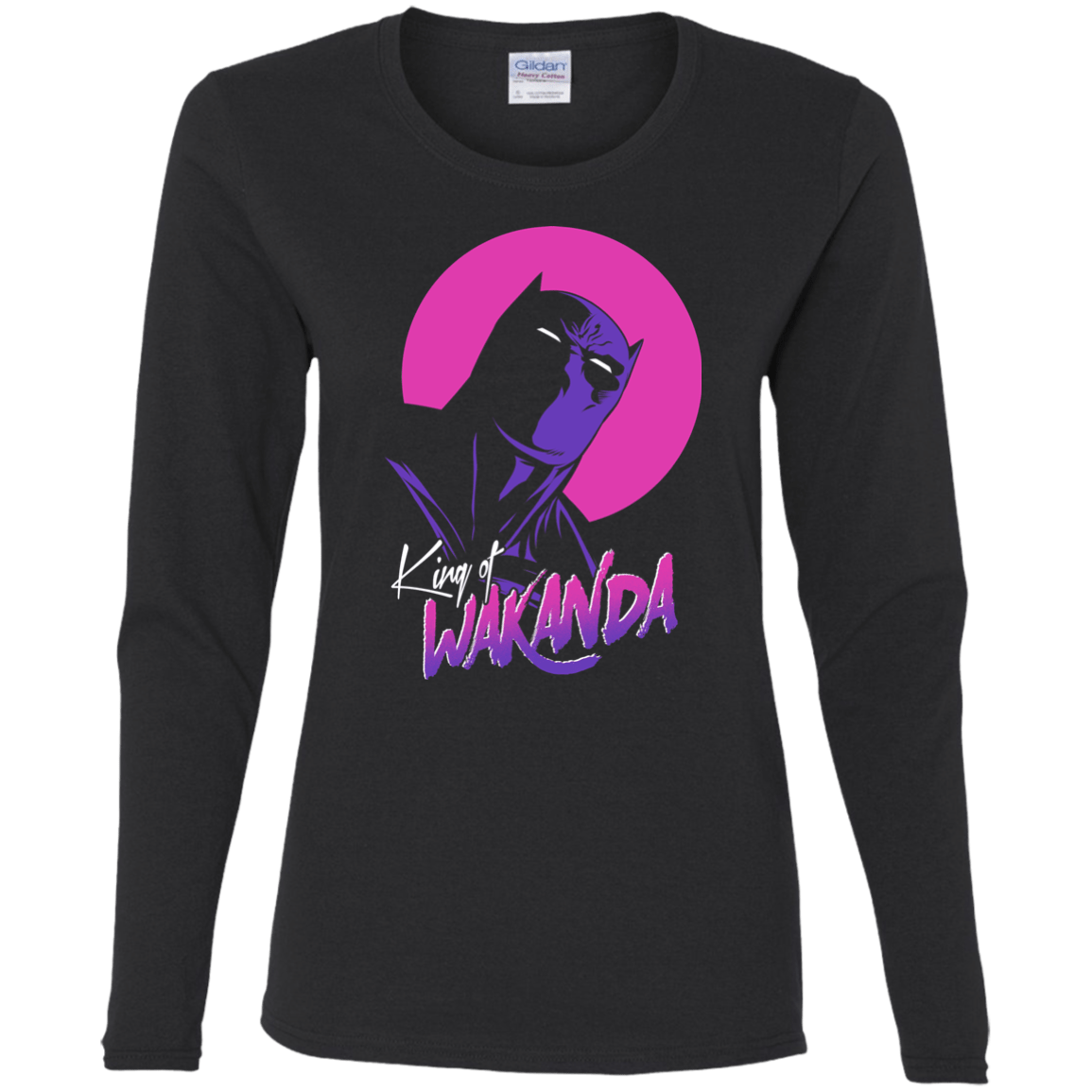 T-Shirts Black / S King of Wakanda Women's Long Sleeve T-Shirt