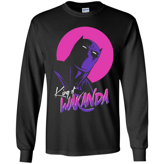 T-Shirts Black / YS King of Wakanda Youth Long Sleeve T-Shirt