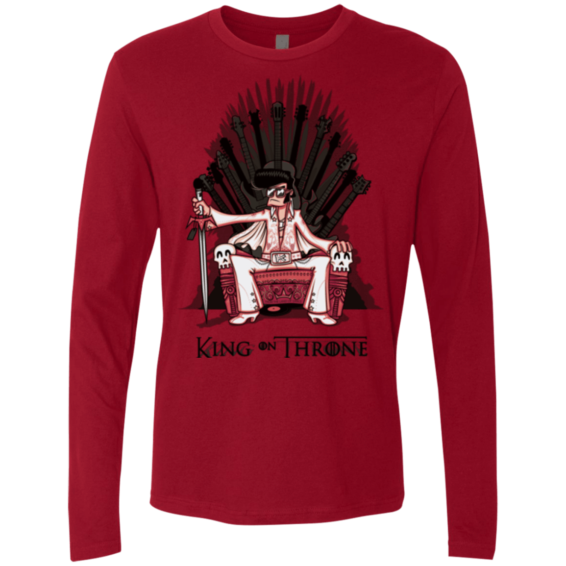 T-Shirts Cardinal / Small King on Throne Men's Premium Long Sleeve