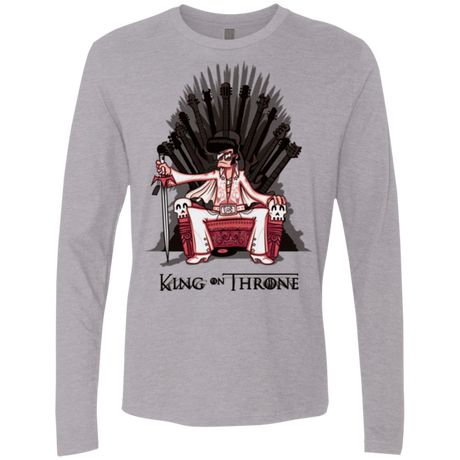 T-Shirts Heather Grey / Small King on Throne Men's Premium Long Sleeve