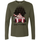T-Shirts Military Green / Small King on Throne Men's Premium Long Sleeve