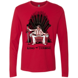 T-Shirts Red / Small King on Throne Men's Premium Long Sleeve