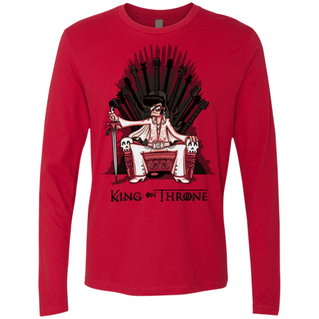 T-Shirts Red / Small King on Throne Men's Premium Long Sleeve