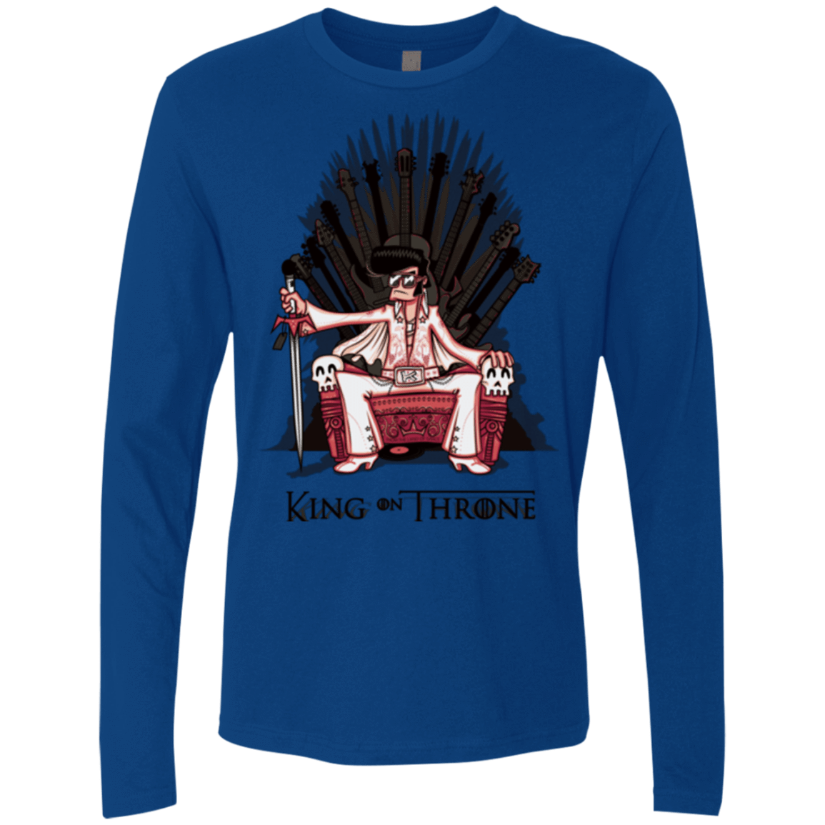 T-Shirts Royal / Small King on Throne Men's Premium Long Sleeve