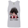 T-Shirts Heather Grey / Small King on Throne Men's Premium Tank Top