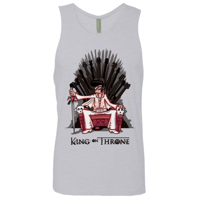 T-Shirts Heather Grey / Small King on Throne Men's Premium Tank Top