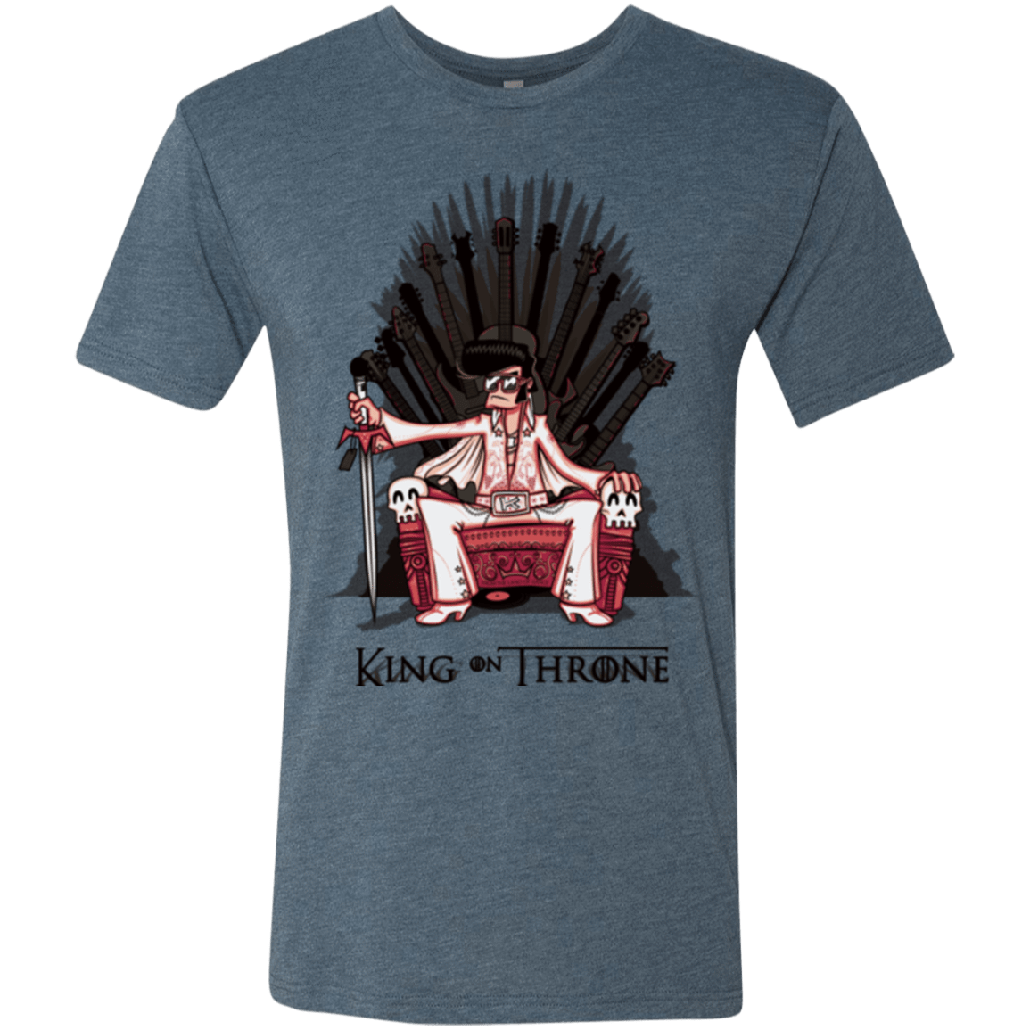 T-Shirts Indigo / Small King on Throne Men's Triblend T-Shirt