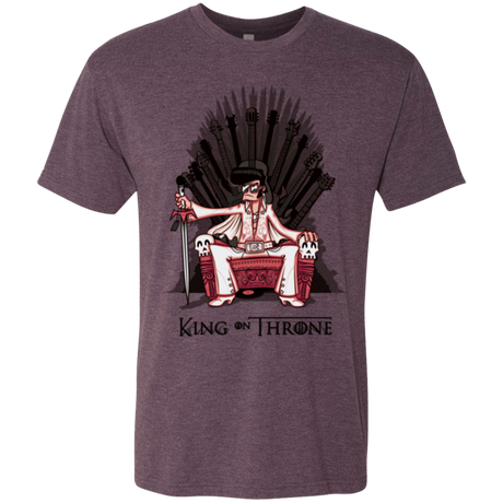 T-Shirts Vintage Purple / Small King on Throne Men's Triblend T-Shirt